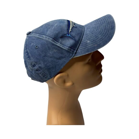 Marlin Sport Cap Blue Fishing Hat Embroidered Fish Angler Ocean Deep Dad Cap - Picture 4 of 6